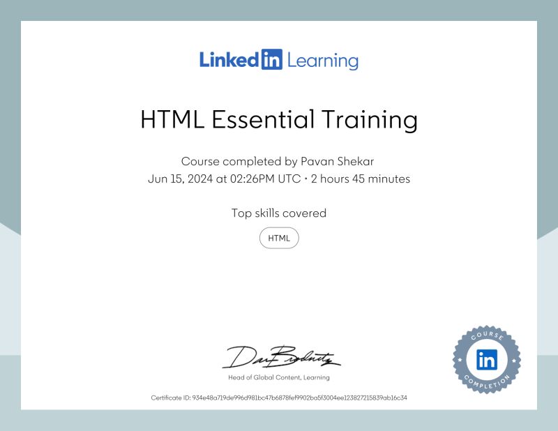 Certificate Title