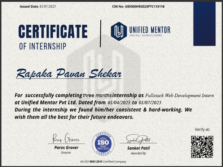 Certificate Title